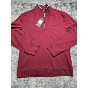 The Original Ben Sherman Quarter Zip Shirt BS32LK243 Men’s Medium M Sonoma Red